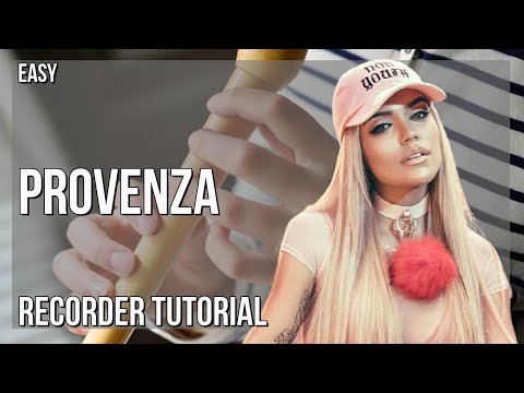 How to play PROVENZA by KAROL G on Recorder (Tutorial)
