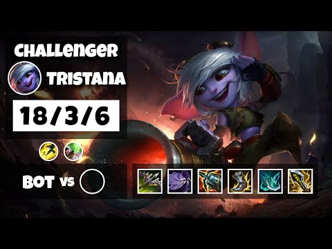Tristana Gameplay Challenger Replay S11 - 11.11 Bot Lane (18/3/6) - OCE