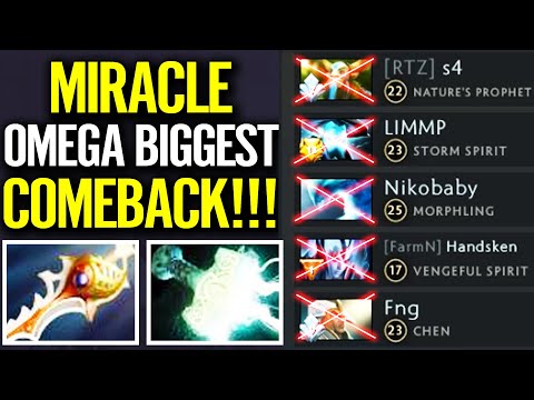 OMEGA LEAGUE BIGGEST COMEBACK!!! Miracle NIGMA MVP Arcwarden 1% Win Chance Crazy Carry build Dota 2