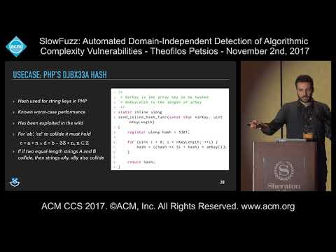 ACM CCS 2017 - SlowFuzz: Automated Domain-Independent Detection of [...] - Theofilos Petsios