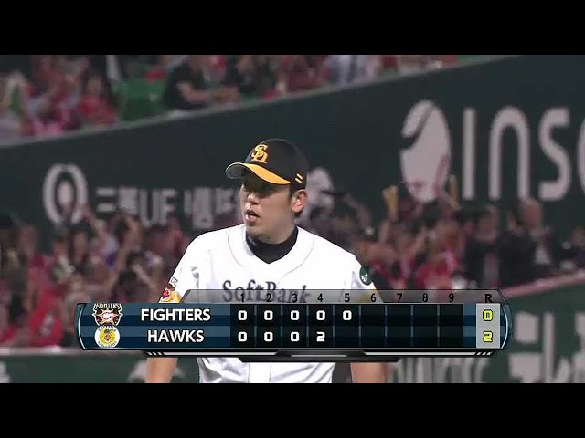 【CS Final】5回表 ホークス先発・大隣 二死1・2塁のピンチ脱出で5回無失点の好投!! 2014/10/20 H-F