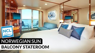 Norwegian Sun | Balcony Stateroom Tour & Review 4K | Category BA, BB