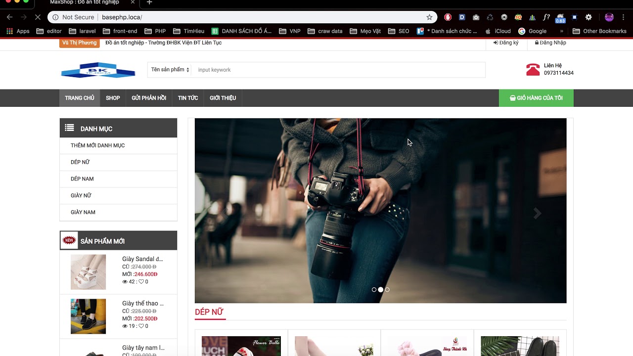 [Đồ án tốt nghiệp  - Website bán hàng ] - Chỉnh sửa slide trang chủ