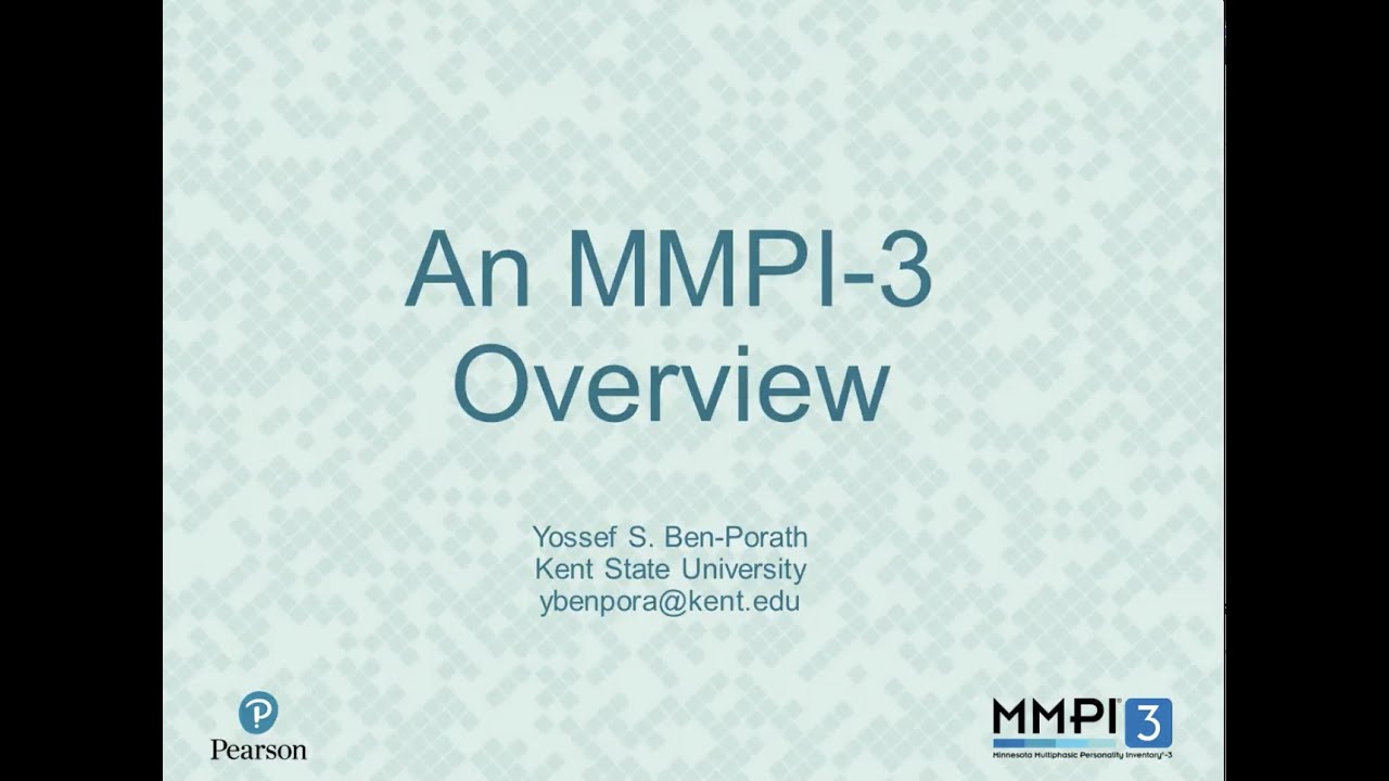 MMPI-3 Overview Webinar (Recording)