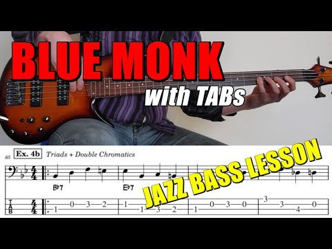 "Blue Monk" - Beginner Walking Bass Lines | Walking Jazz Standards #32