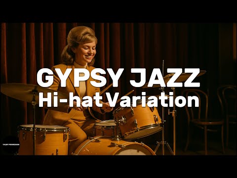 Gypsy Jazz │ Hi-Hat Var. │ Drum Tutorial │ Sheet Music + Play-Along │ 220→60 BPM (Multi-Tempo)