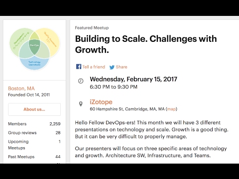 Boston DevOps: Building to Scale. Challenges with Growth. (censored edition)