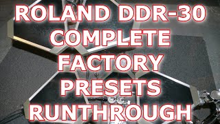Video thumbnail for ROLAND DDR-30 [Vintage 1985 Electronic Drums Factory Presets Demo] by Hush Angel