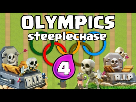 Clash Olympics - Who is the best 4 ELIXIR card against the TOMBSTONE? [ steeplechase ]