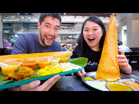 Excursão indiana de comida de rua em Cingapura!!MELHOR Banana Leaf Dosa em LITTLE INDIA Cingapura!