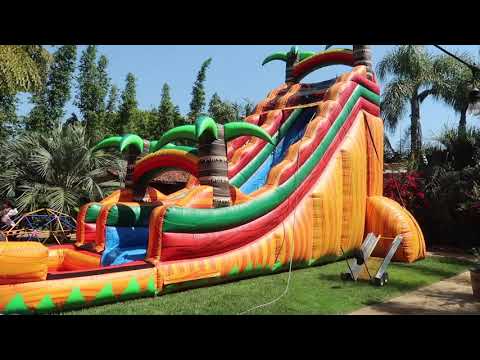 22ft Tropical Lava Slide (review) Rental Cost $379