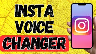 How To Instagram Voice Changer