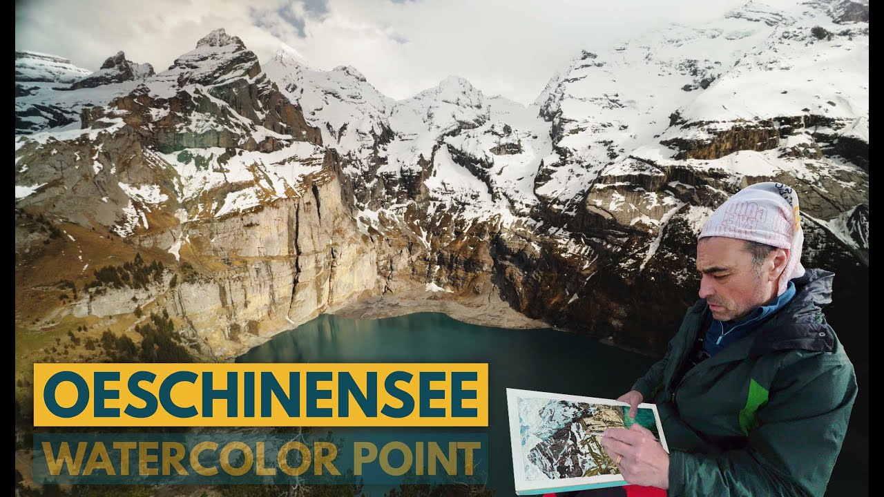 Epic Solo Oeschinensee Hike. LIVE Watercolor Art Unveiled!