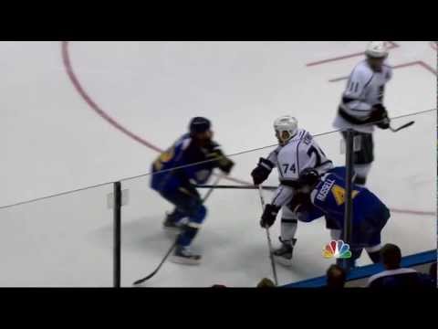 David Backes hit on Slava Voynov. LA Kings vs St. Louis Blues game 2 4/30/12 NHL Hockey