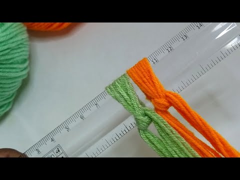 2 Superb Woolen Yarn Flower making ideas with Scale | Cute Woolen Yarn Flower design