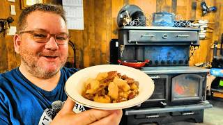 Traditional Newfie Fried Potatoes | Wood Stove Cooking