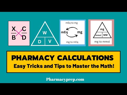 Pharmacy Calculations Tricks and Tips to Master the Math. PEBC, EE, MCQ,  FPGEE, KAPS, NAPLEX, NCLEX