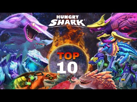 TOP 10 STRONGEST SHARKS IN HUNGRY SHARK 2022 - SHARKNAROK & ABYSSAL SHARK UPDATE | KAIJU GAMER PH