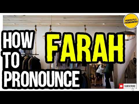 FARAH PRONUNCIATION | How to Pronounce Farah CORRECTLY
