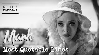 18 Most Quotable Lines From Mank | Netflix video