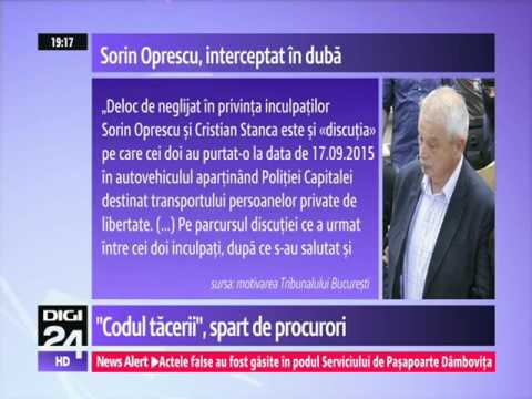 Sorin Oprescu, interceptat în duba Poliției. stabilea cu fostul șofer să respecte „codul tacerii"