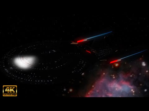 4K Mnemosyne Prototype Vs Hirogen Venatic - Star Trek Bridge Commander (Remastered) #startrek