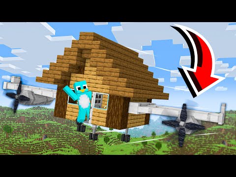 How To Build A Working AIRPLANE HOUSE in Minecraft
