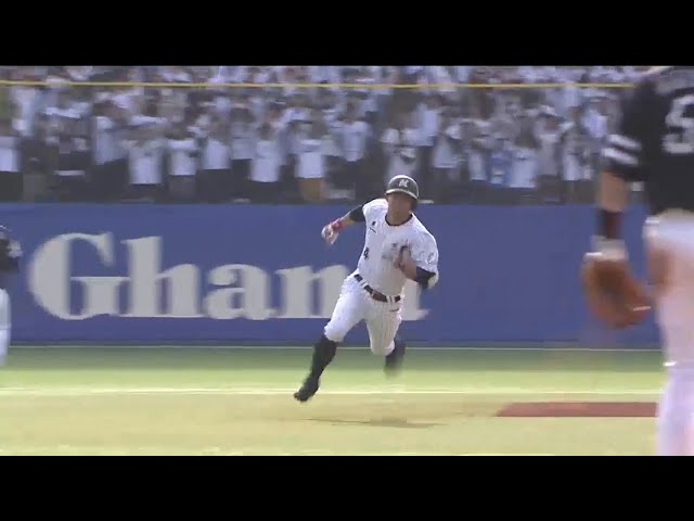 【6回裏】マリーンズ・荻野貴 走者一掃のタイムリー3ベース!! 2015/4/18 M-H