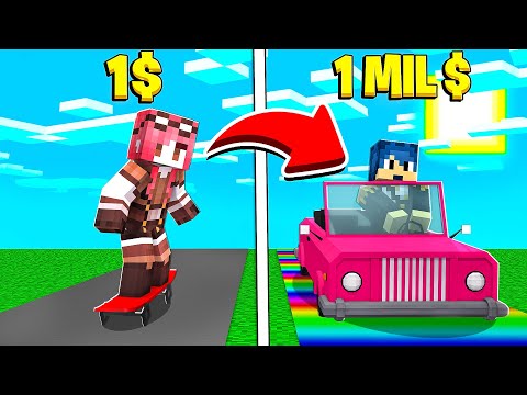 AUTOMOBILE DA 1€ VS AUTOMOBILE DA 1.000.000€! - MINECRAFT