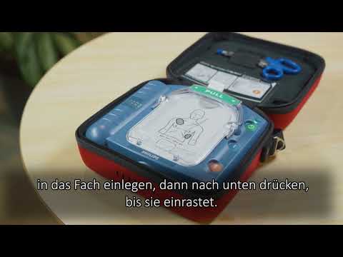 Die Pads und Batterien des HeartStart HS1/OnSite/Home betriebsbereit halten