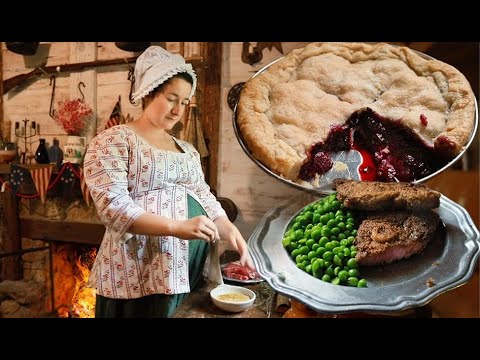 18th Century Cooking |1790s ASMR| Fried Lamb, Fruit Pie