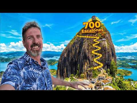 GUATAPÉ, COLOMBIA. Escalé la Roca Más Grande del Mundo