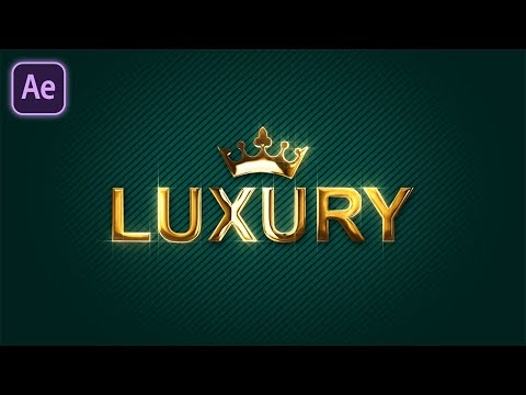 Luxury Gold logo or Text Animation in After Effects | After Effects Tutorial