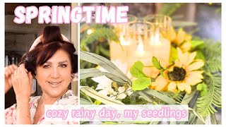 🌷SPRINGTIME Days In The Life | ☔️cozy rainy day | made from scratch | 🪴my seedlings