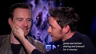 james mcavoy and michael fassbender being chaotic for 6 minutes video