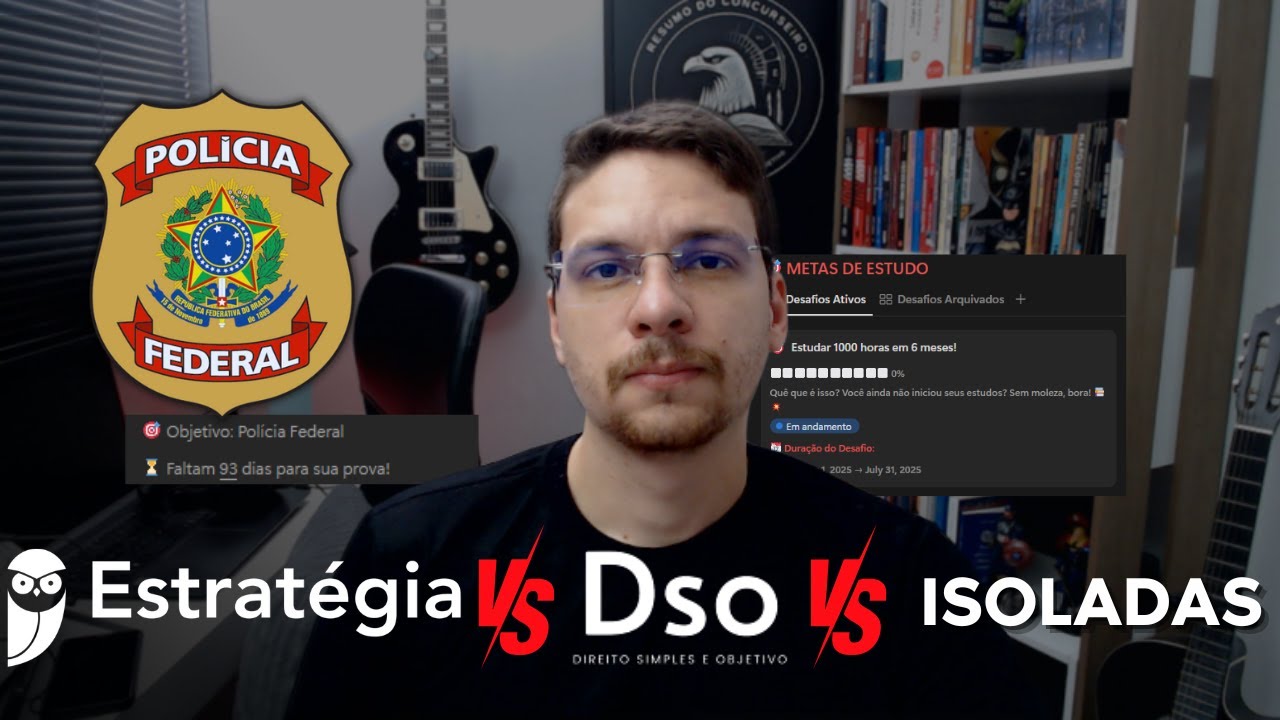 A minha organização para o concurso da PF #001