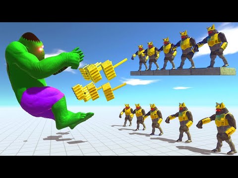 Animals Escape From Hulk Goro and Thor Goro - Animal Revolt Battle Simulator