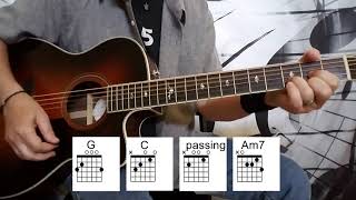 TWO OF US GUITAR LESSON - How To Play Two Of Us By The Beatles