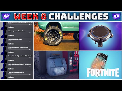 FORTNITE SEASON QUESTS (WEEK 8)! Firefly, Ice Machines and Cooler Locations [Challenge Guide]