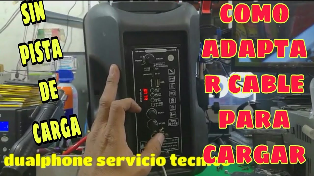 SOLUCION DE CARGA Y ADAPTCION DE CABLE PARLANTE TIPO BAZUKA