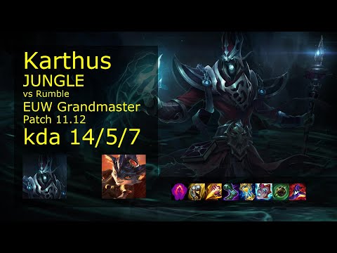 Karthus vs Rumble Jungle - EUW Grandmaster 14/5/7 Patch 11.12 Gameplay