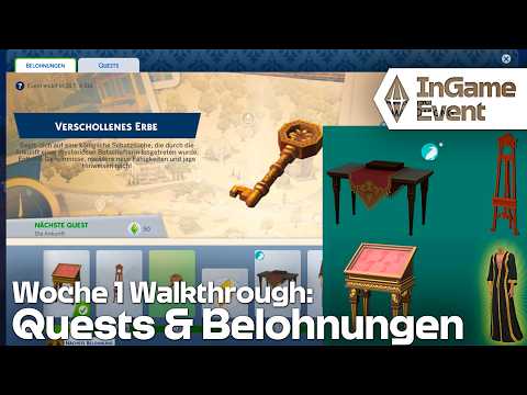 Woche 1/4 Event "Verschollenes Erbe" 🗝️ Walkthrough: Quests & Bonus-Objekte im Die Sims 4 Gameplay