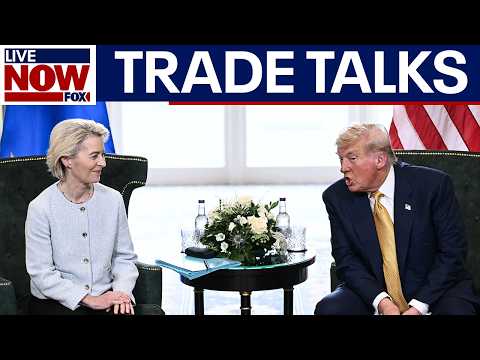 Video | President Trump &amp; EU delegations hold trade talks