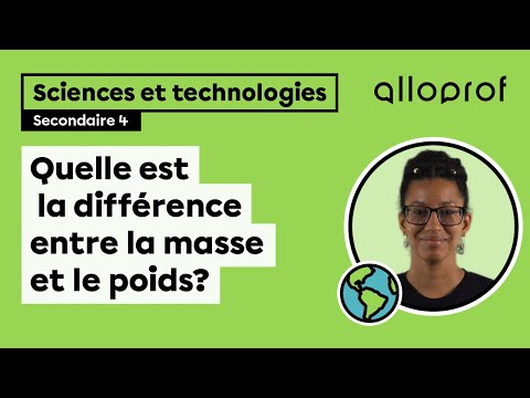 Quelle est la différence entre la masse et le poids? | Sciences et technologies | Alloprof