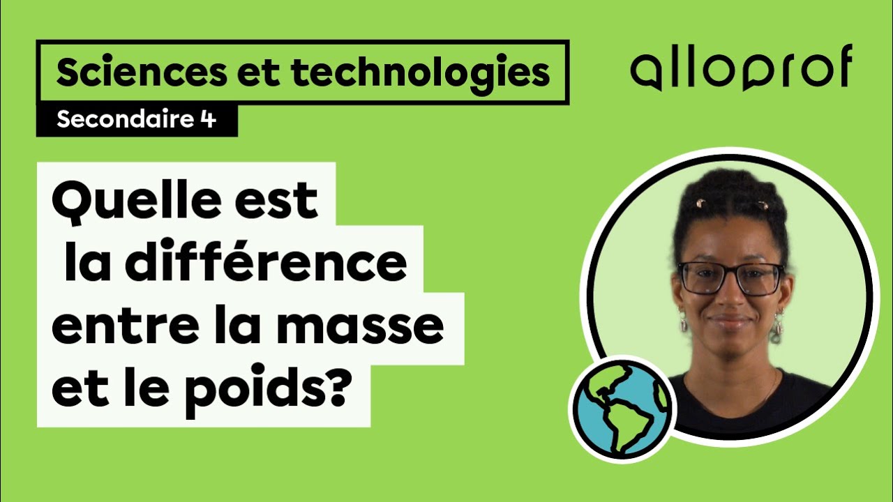 Quelle est la différence entre la masse et le poids?