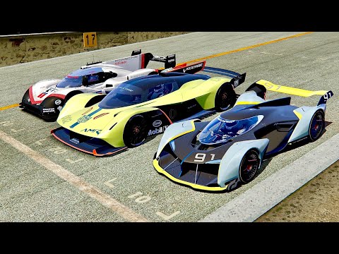 McLaren Ultimate VGT vs Aston Martin Valkyrie AMR Pro vs Porsche 919 EVO - Spa