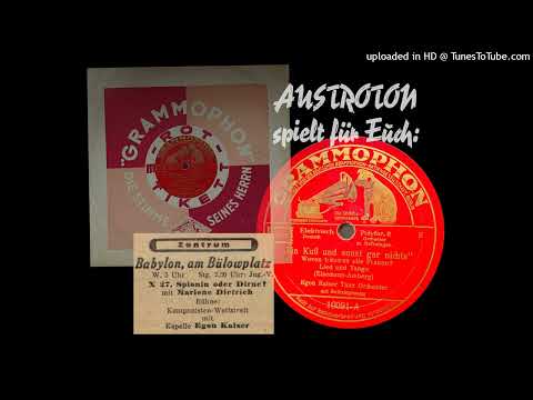 Egon Kaiser Tanzorch., Paul Dorn (voc): Wovon träumen alle Frauen - Tango (Berlin 1933)