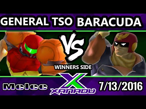 S@X 158 - Baracuda (Captain Falcon) Vs. General Tso (Samus) SSBM Tournament - Smash Melee