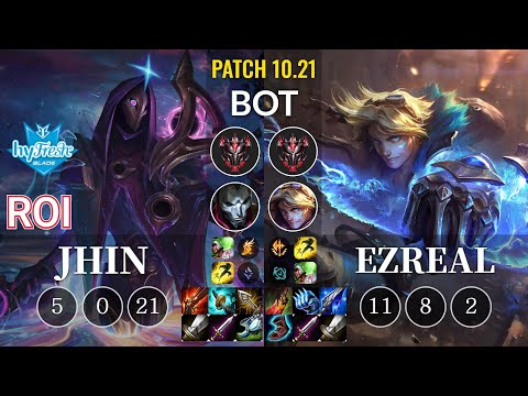 hyF Roi Jhin vs Ezreal Bot - KR Patch 10.21