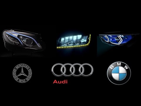 MERCEDES-BENZ MultiBeam LED vs AUDI Matrix LED vs BMW Intelligent Headlight Technology